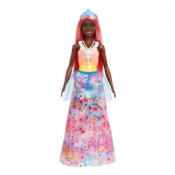 Barbie Dreamtopia: Barna bőrű hercegnő baba különleges ruhában