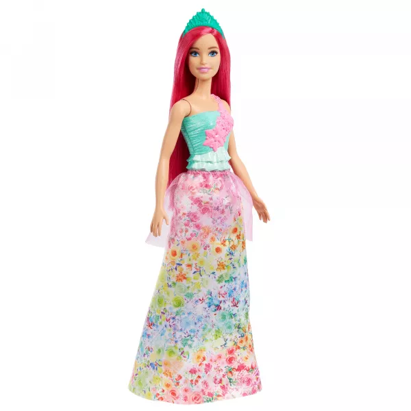 Barbie Dreamtopia: Rózsaszín hajú hercegnő baba különleges ruhában