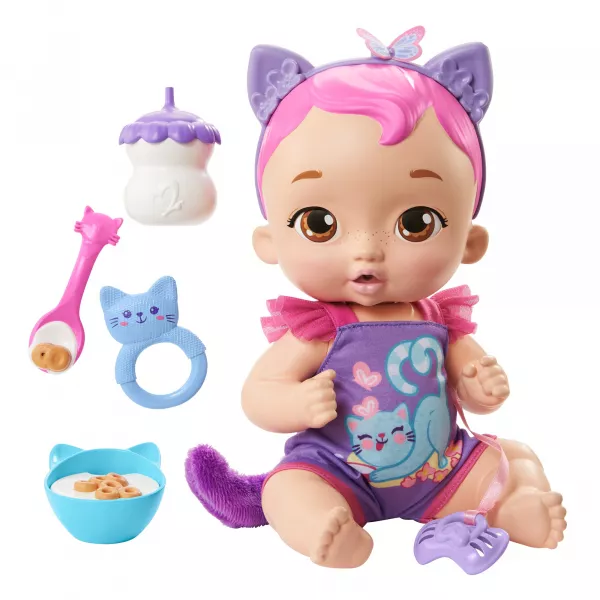 My Garden Baby: Snack & Snuggle păpușă interactivă - Kitten Purple