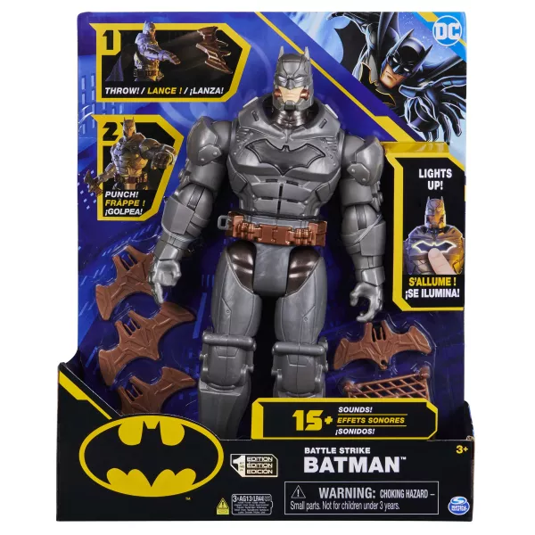 DC: Figurină de acțiune Batman cu lumină și sunet - 30 cm