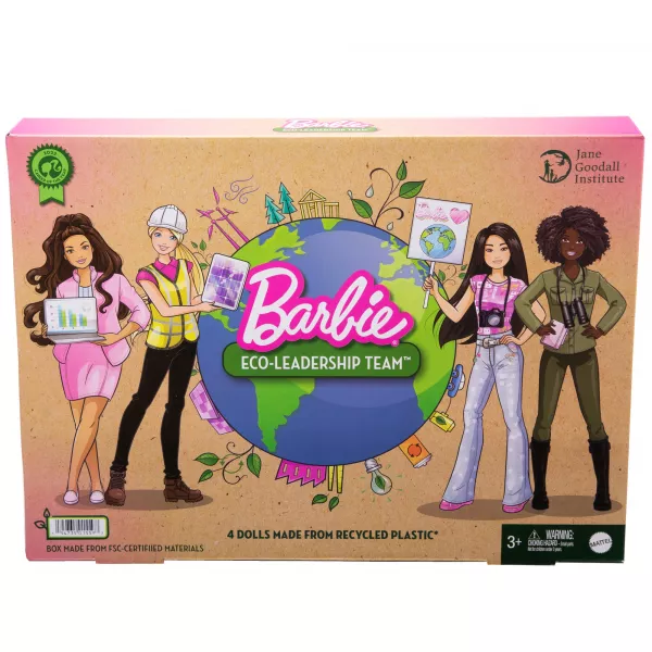 Barbie: Eco-Leadership Team Păpuși de carieră - set de 4 buc.