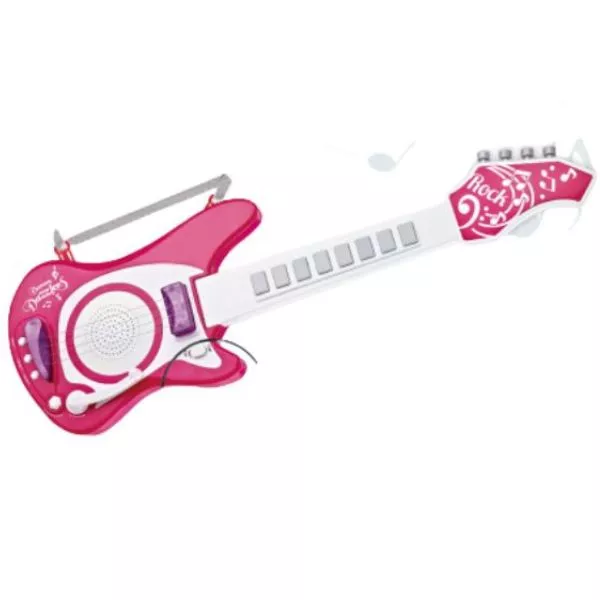 Chitara electrică rock de jucărie - roz