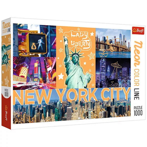Trefl: Neon New York City puzzle- 1000 darabos - CSOMAGOLÁSSÉRÜLT