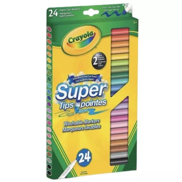 Crayola: Σετ 6 πλενόμενων μαρκαδόρων με λεπτές άκρες