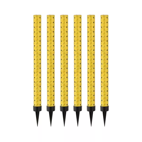 Fuegos artificiales para tartas color dorado, 18 cm - paquete de 6 unidades