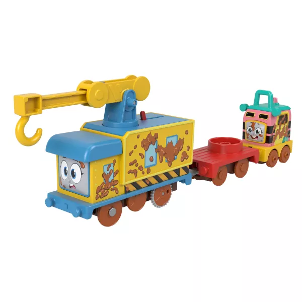 Locomotiva Thomas: Set motorizat Momente preferate - Carly și Sandy cu noroi