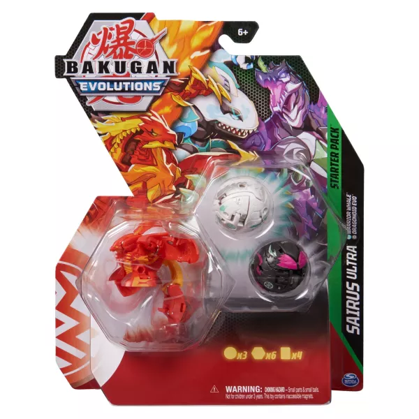 Bakugan Evolutions: S4 Kezdő csomag - Sairus Ultra, piros