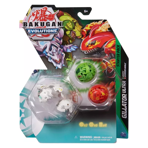 Bakugan Evolutions: S4 Kezdő csomag - Gillator Ultra, fehér