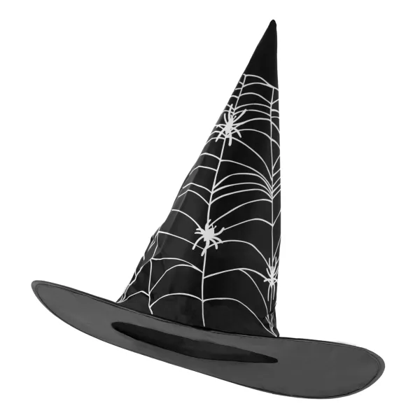 Pălărie de vrăjitoare cu model de pânză de păianjen