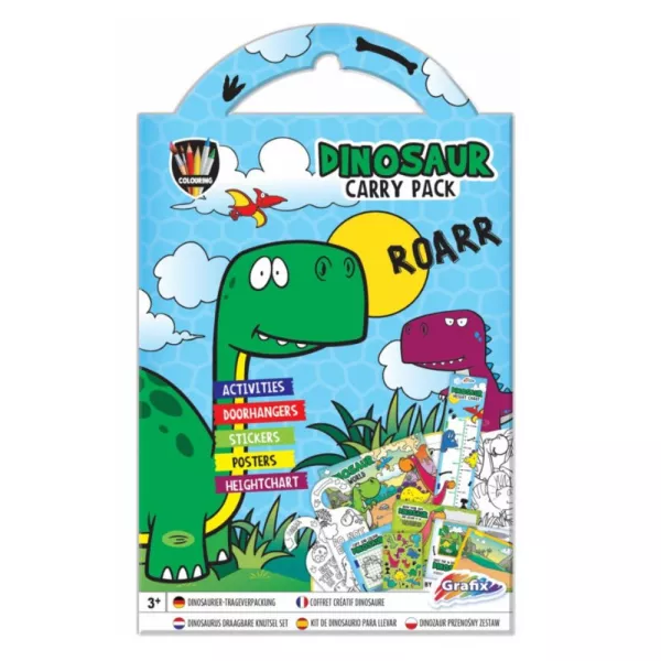 Grafix: Hordozható foglalkoztató és színező csomag - Dinoszauruszok