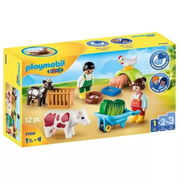 Playmobil 1.2.3: Distracție la fermă - 71158