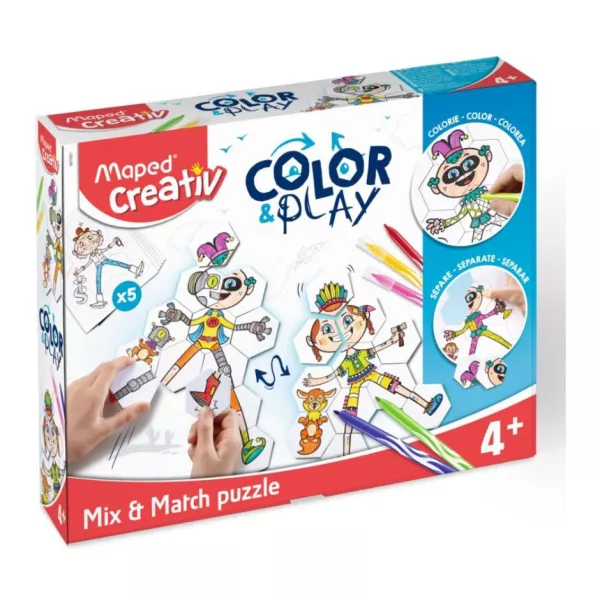 Maped Creativ: Color and Play puzzle de colorat