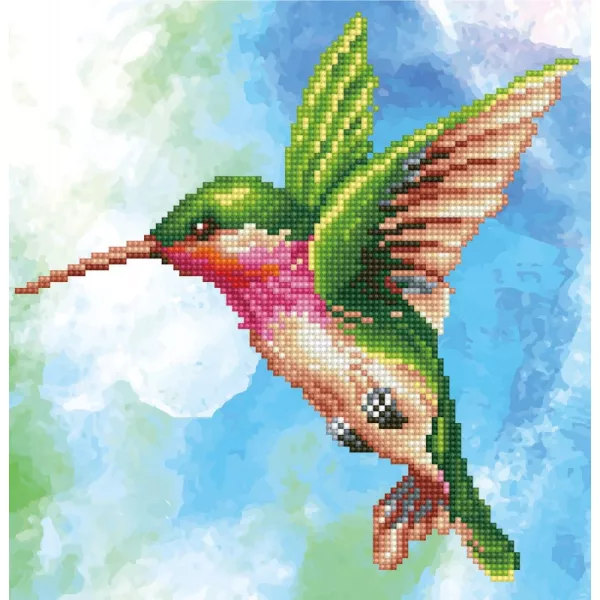 Diamond Dotz: Pictură cu diamante - Pasăre colibri