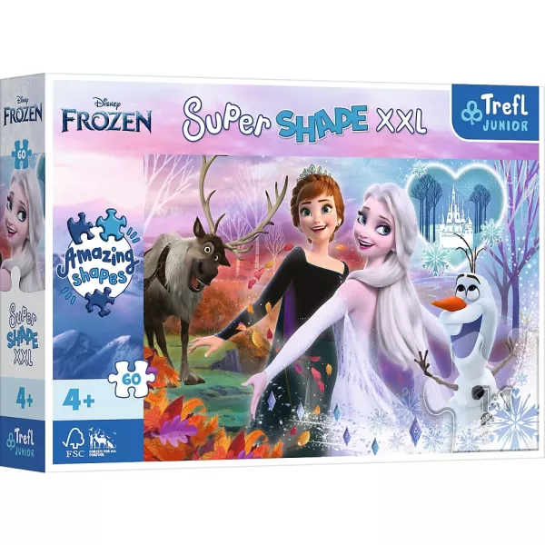 Trefl: Frozen, Dansul surorilor - puzzle XXL cu 60 de piese