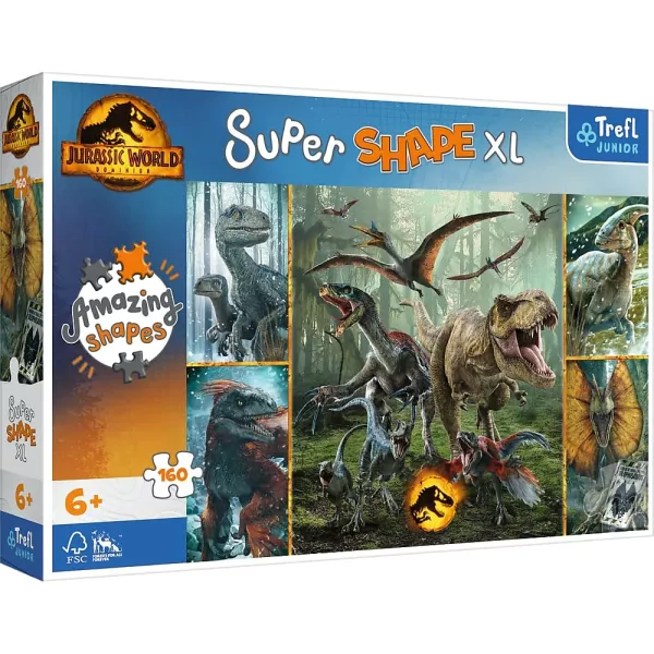 Trefl: Jurassic World, Dinozauri neobișnuiți - puzzle XL cu 160 de piese