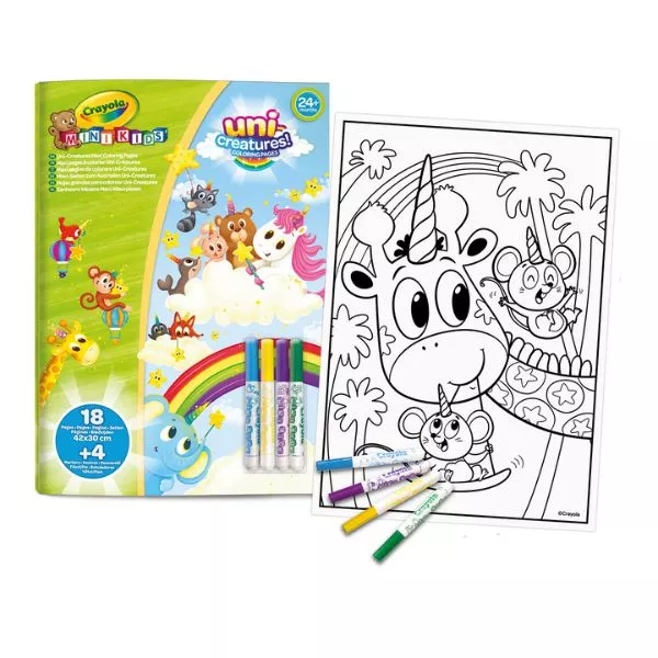 Crayola Mini Kids: Maxi kifestő és filctoll készlet - Állatkornis