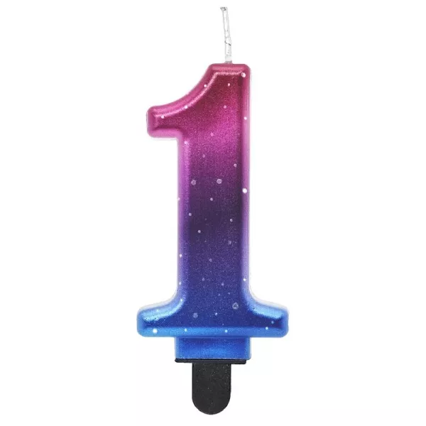 Belleza y Encanto: Vela numérica, diseño cielo nocturno - 1