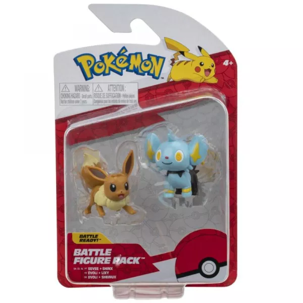 Pokémon: Gyűjthető mini figurák, 5 cm - Shinx és Eevee