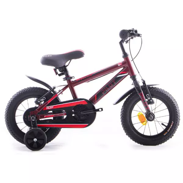 Pilot: Bicicletă pentru copii Sonekto, mărime 12 - negru-roșu