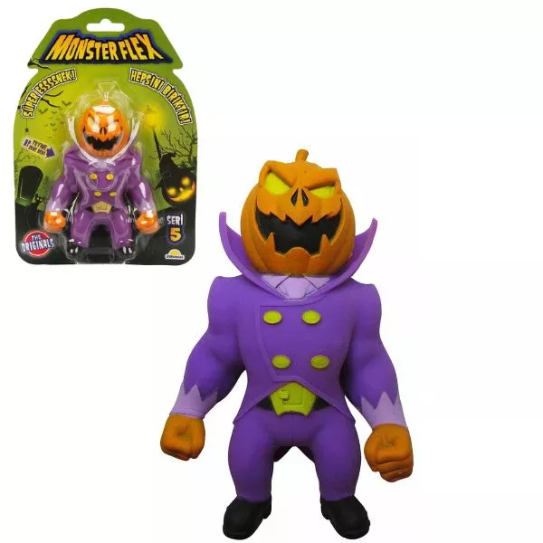 Monster Flex: Figurină monstru care poate fi întins, seria 5 - Pumpkin Head
