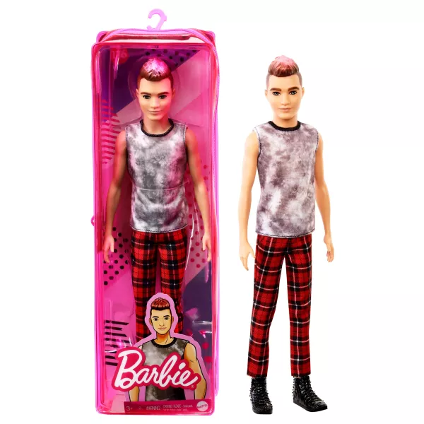 Barbie Fashionistas barátok: Barna hajú Ken baba kockás nadrágban
