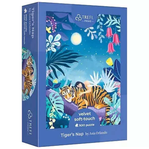 Trefl: Alvó tigris - Bársony tapintású, 500 darabos puzzle