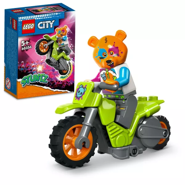 LEGO® City Stuntz: Motocicletă de cascadorie cu urs - 60356
