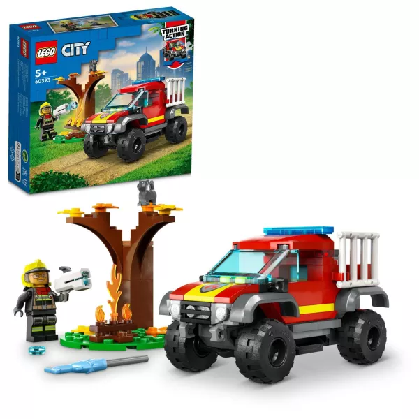LEGO® City: Fire Salvare cu mașină de pompieri 4x4 - 60393