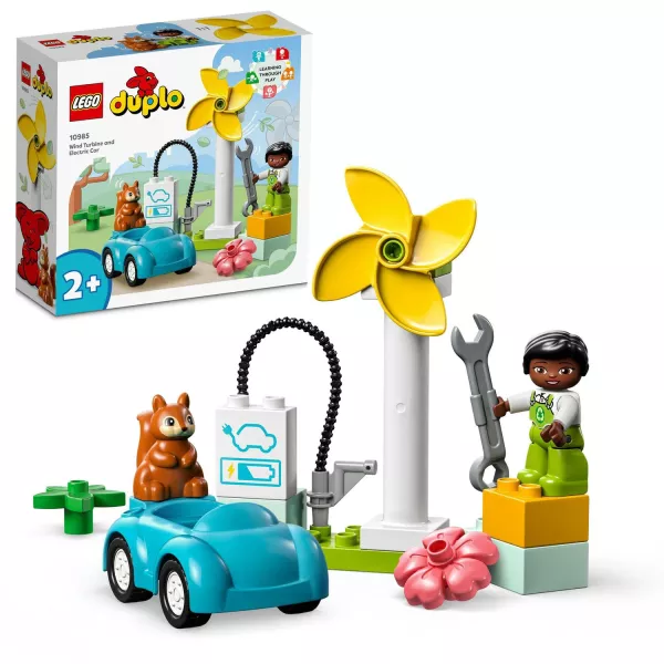LEGO® DUPLO®: Turbină eoliană și mașină electrică - 10985