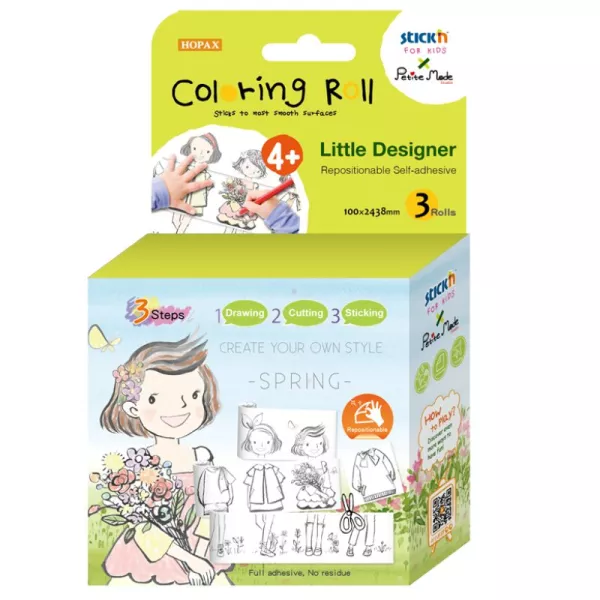Little Designer: Rolă de colorat - primăvara, 10 x 243 cm