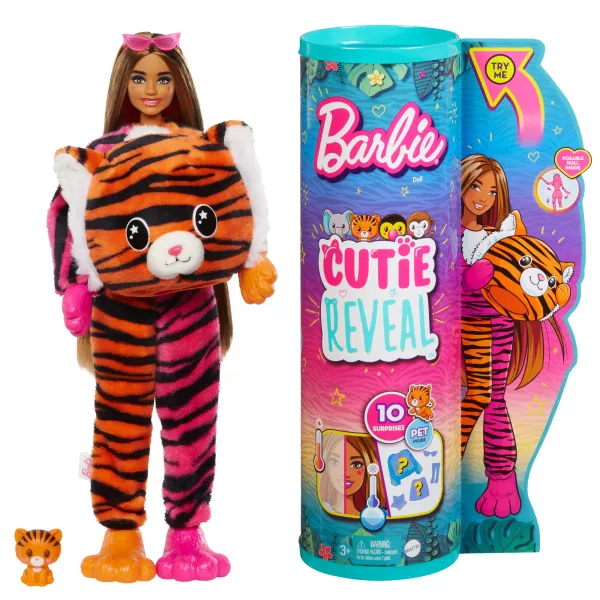 Barbie Cutie Reveal: Păpușă surpriză seria 4 - Tigru
