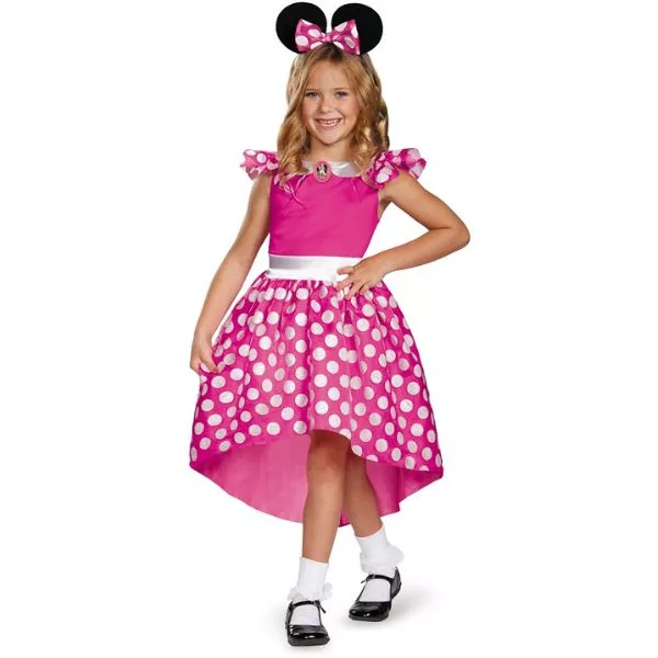 Costum Minnie Mouse, roz - 109-123 cm