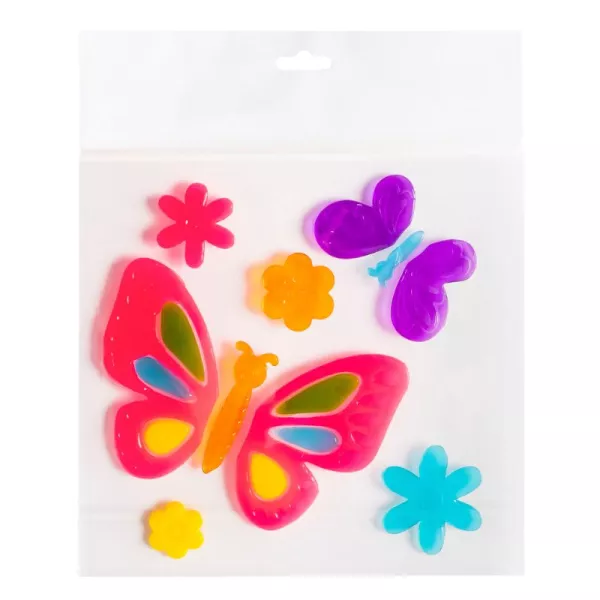 Set de decorațiune gel pentru fereastră - fluturi colorate