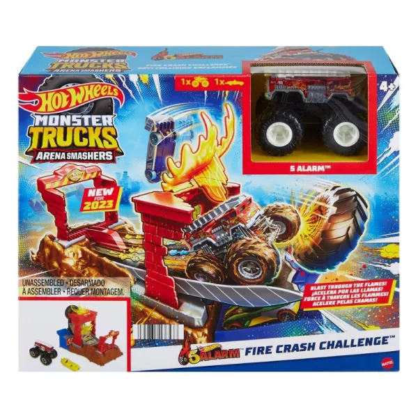 Hot Wheels: Monster Trucks Arena Smashers cu mașinuță 5 Alarm - semifinală