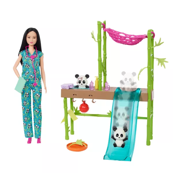 Barbie: Set de joacă Îngrijirea și salvarea bebelușului panda