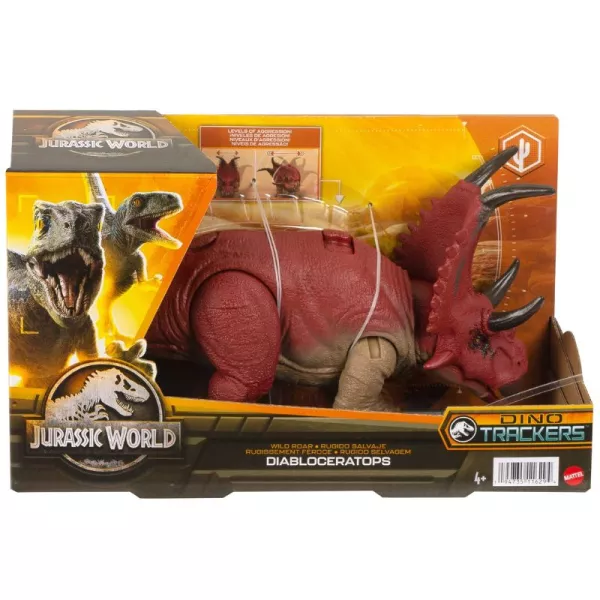 Jurassic World: Dino Trackers Wild Roar - figurină Diabloceratops cu sunet