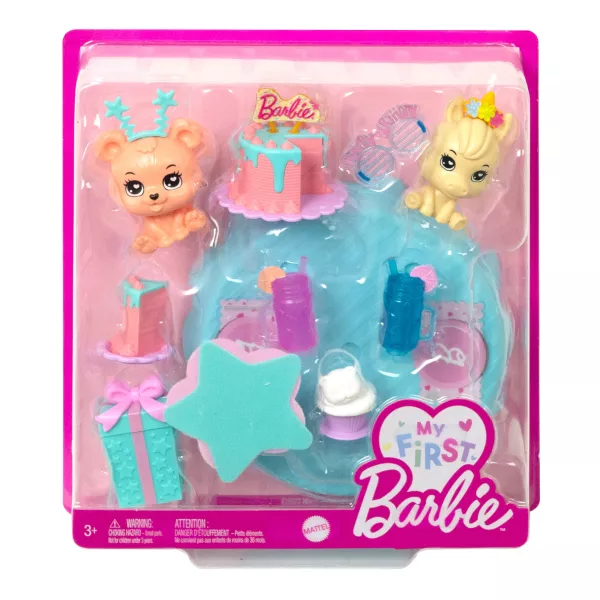 Első Barbie babám: Szülinapi buli játékszett