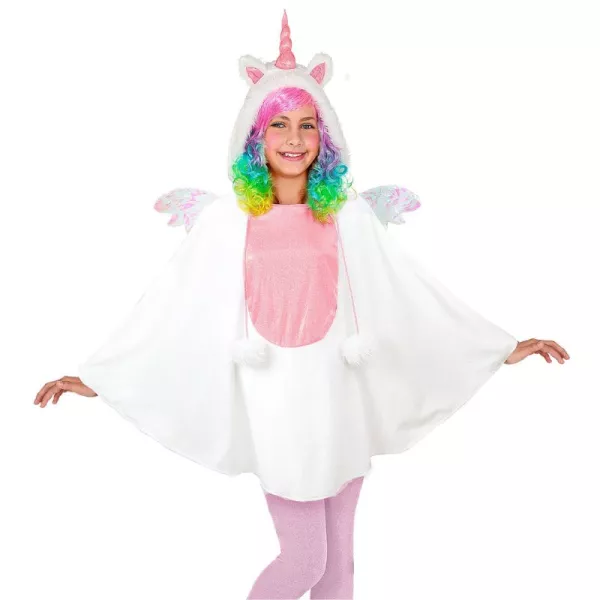 Poncho unicorn cu glugă - mărime unică