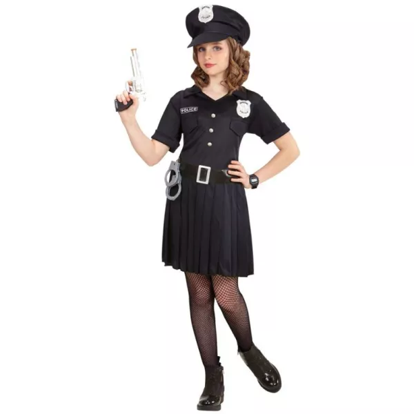 Costum de polițistă cu fustă - 116 cm