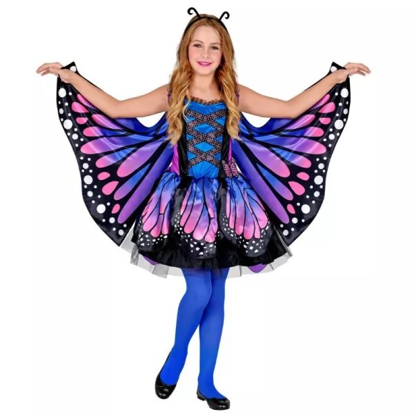 Costum Fluture albastru cu aripi - mărime 158 cm