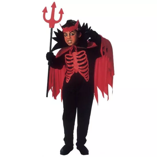 Costum Diavol cu pelerină roșie - 128 cm