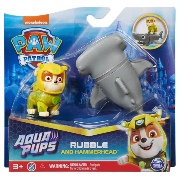 Paw Patrol: Aqua Pups set de joacă - Rubble și Hammerhead