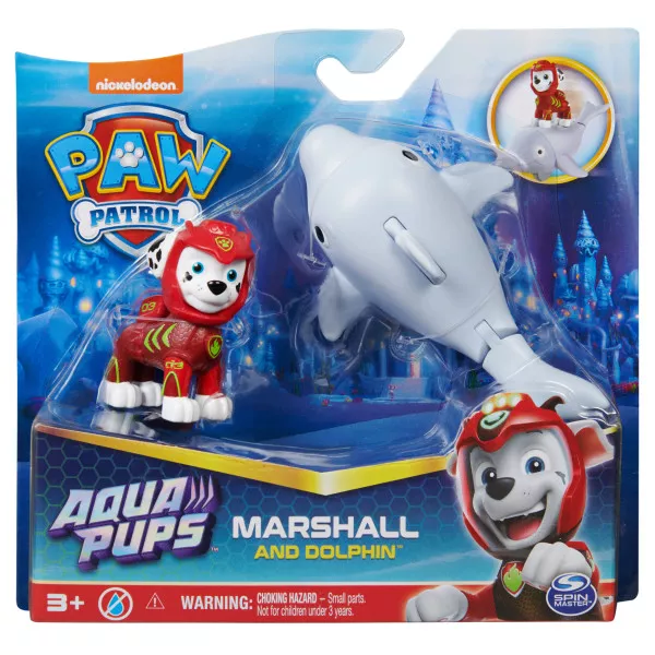 Mancs őrjárat: Aqua Pups hősök játékszett - Marshall és delfin