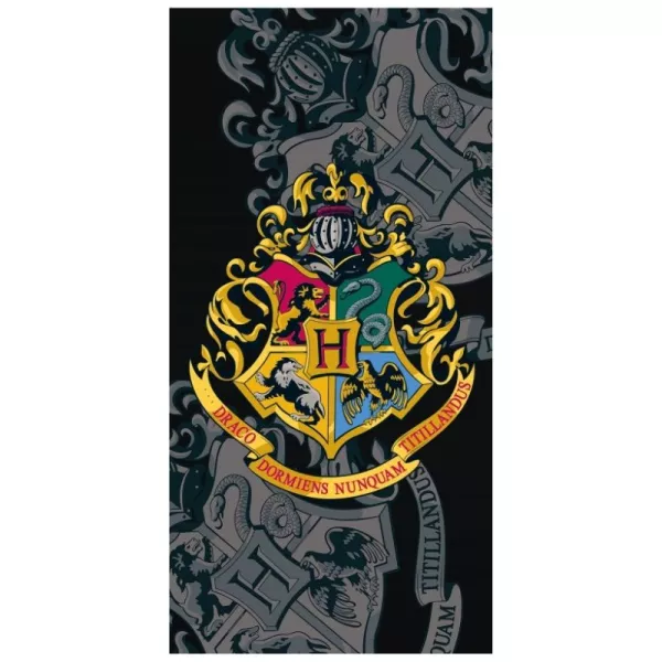 Harry Potter: Prosop cu model stema Hogwarts - 70 x 140 cm