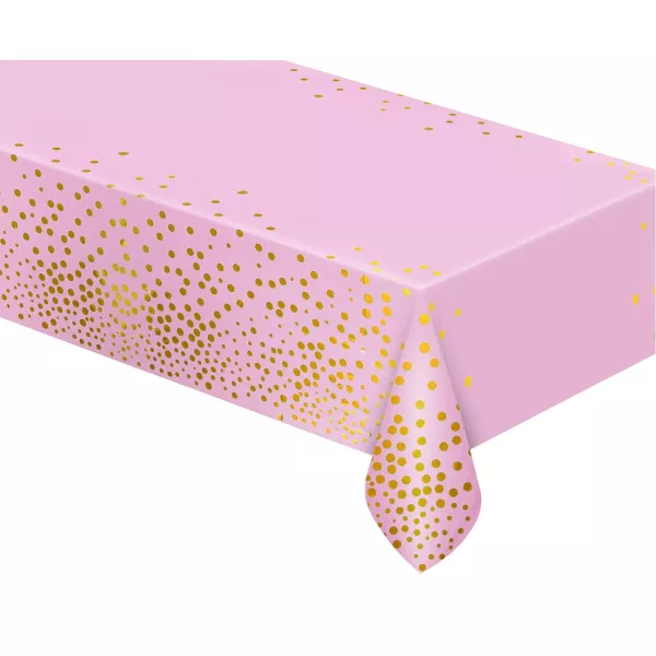 Beauty&Charm: Față de masă cu buline aurii - pink, 137 x 183 cm