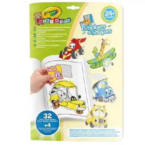 Crayola Mini Kids: Album educativo da colorare con adesivi - veicoli