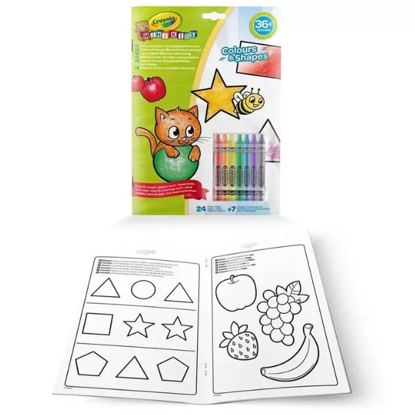 Crayola Mini Kids: Educativ cu 7 pastele colorate - în lb. maghiară