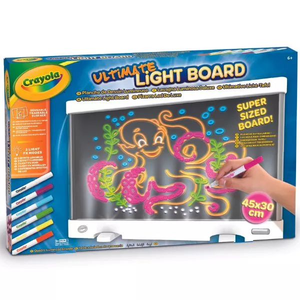 Crayola: Quadro Neon luminoso com marcadores