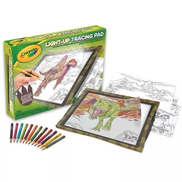 Crayola: Dinozauri Tablă iluminată de desen cu șabloane