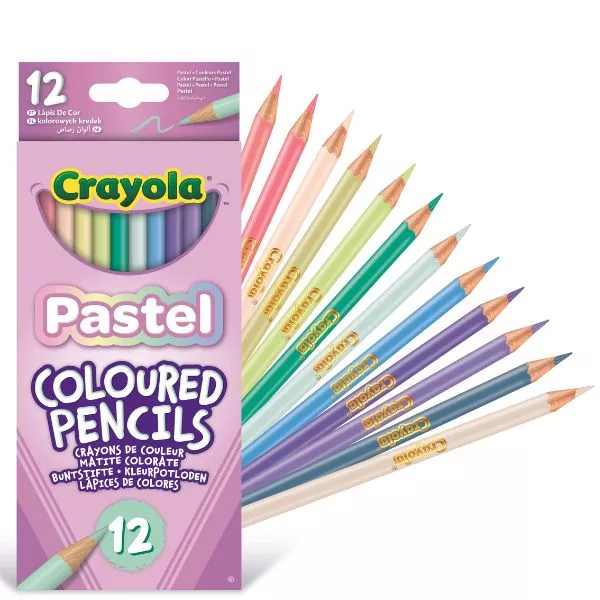 Crayola: Set de 12 creioane colorate în culori pastelate